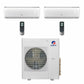 Gree 36k BTU 2-Zone Heat Pump Condenser with 12k+24k Air Handler