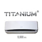 Aircon Titanium Series 9k BTU Ductless Mini Split Air Conditioner and Heat Pump - 110-120V