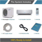Aircon Blue Series 12k BTU Ductless Mini Split Air Conditioner and Heat Pump